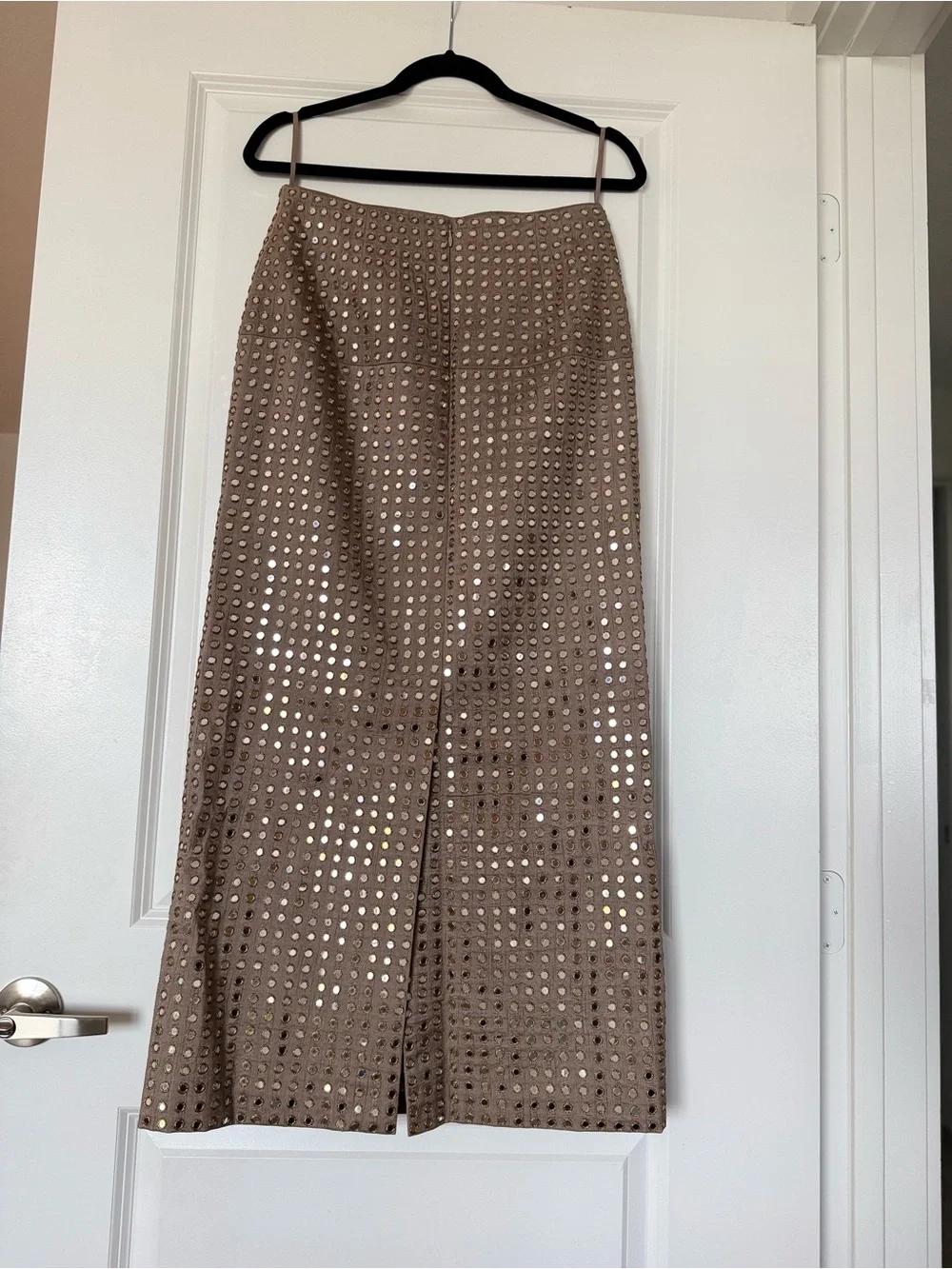 NWT Tory Burch Layered Hand-Done Mirrorwork Mirror Skirt $2,798 4